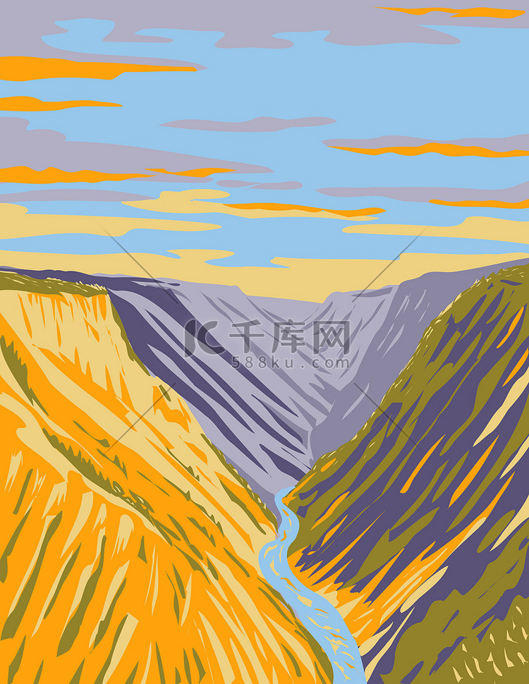 黄石大峡谷在黄石河下游的黄石瀑