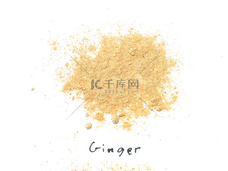 生姜 (Zingiber officinale) 粉末白色