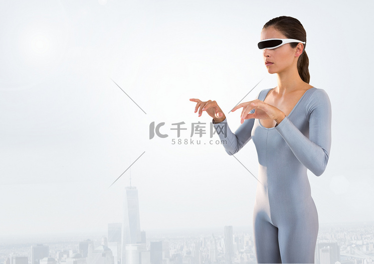 使用虚拟现实眼镜对抗城市景观的