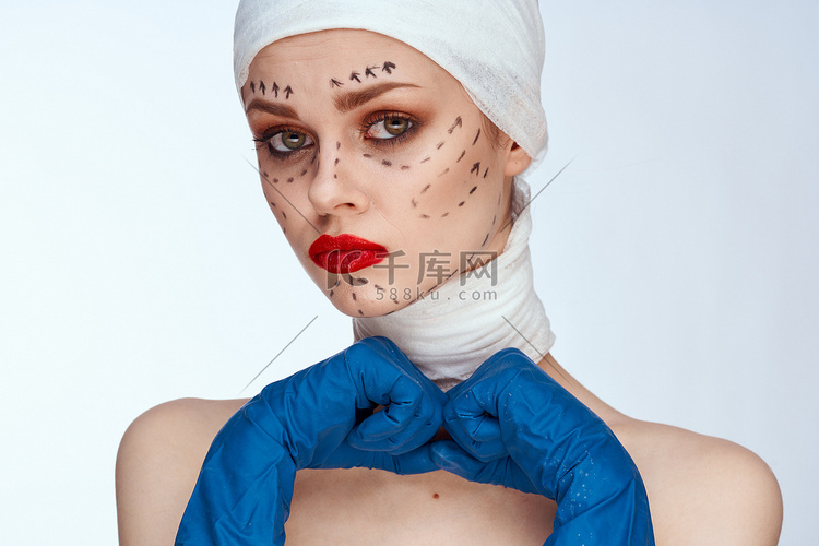 女性美容面部手术诊所身体护理光