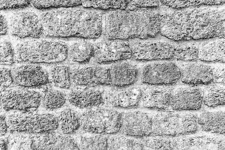 旧石砖墙的背景。