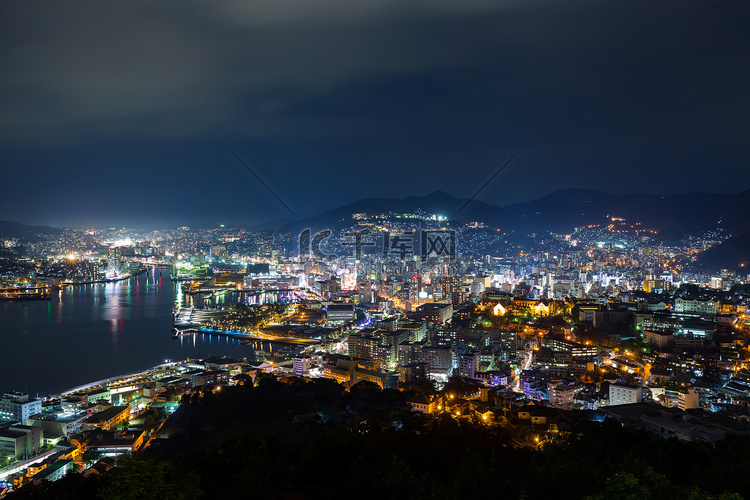 长崎市的夜晚