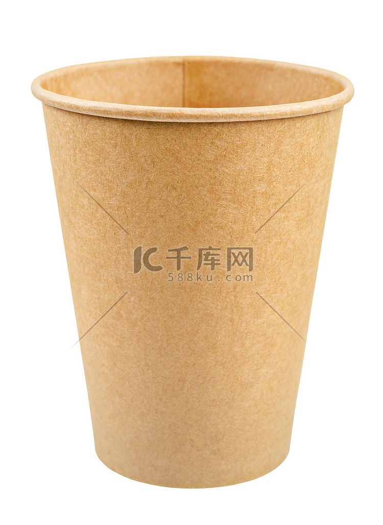 一次性棕色纸杯，用于咖啡、茶、