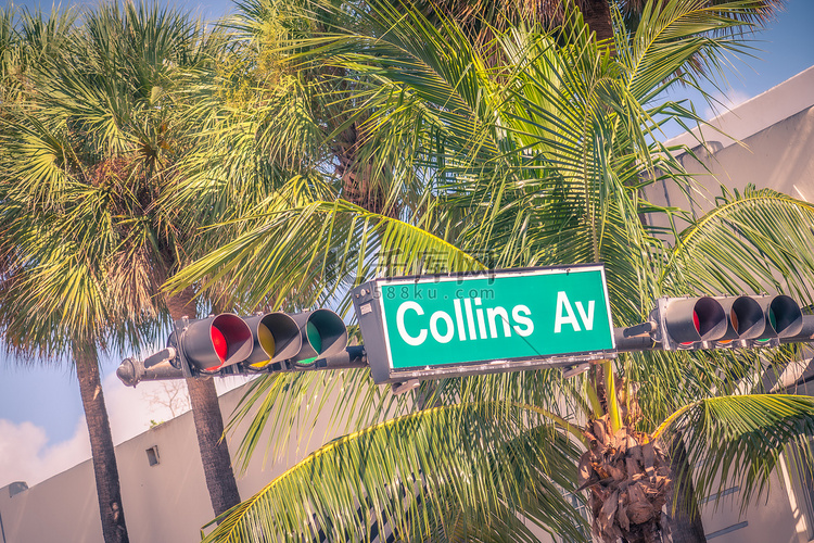 美国佛罗里达州迈阿密著名柯林斯