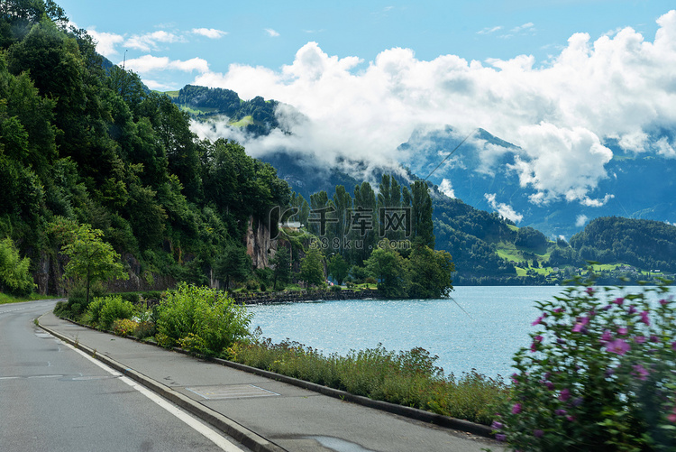 瑞士阿尔卑斯山的美丽风景。