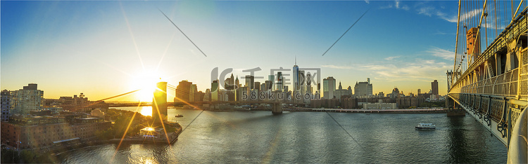 曼哈顿下城 F 曼哈顿大桥全景