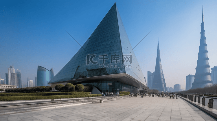 上海国家会展中心建筑外观全景图