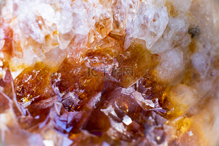 黄水晶天然石英半宝石晶洞晶体地