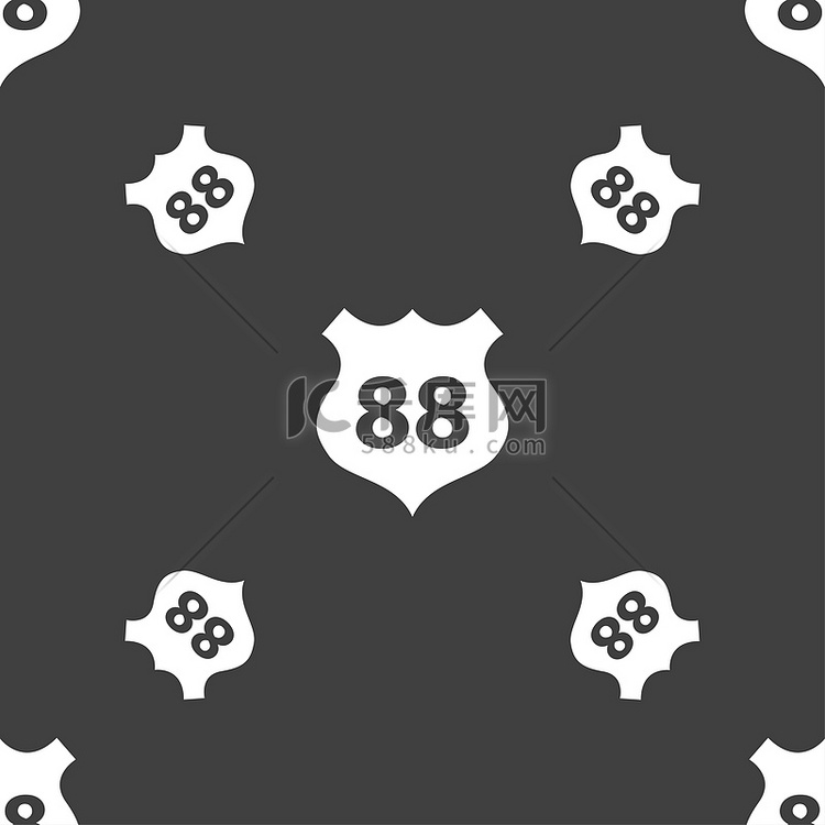 88 号公路高速公路图标标志。