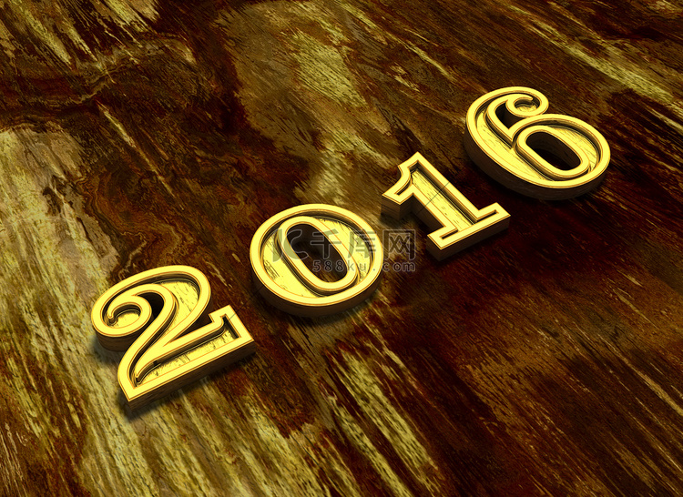 新年快乐 2016 年木制背景