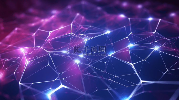 蓝色紫色科技线条背景抽象