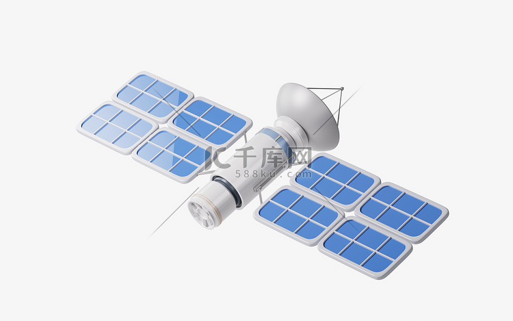 空间轨道卫星、航天和通信概念，