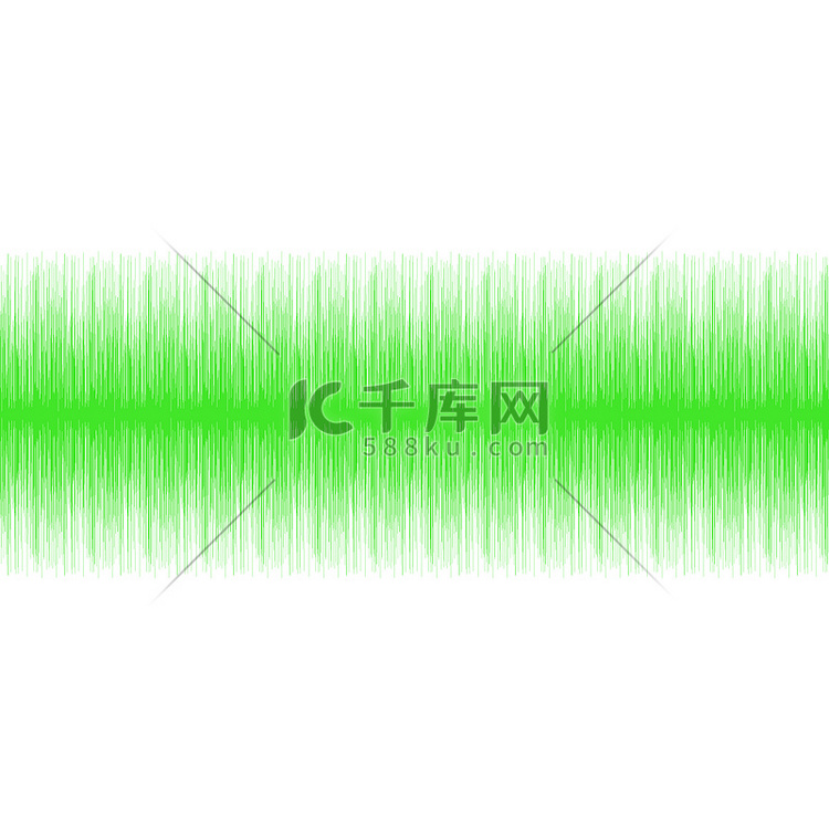 绿色音频波