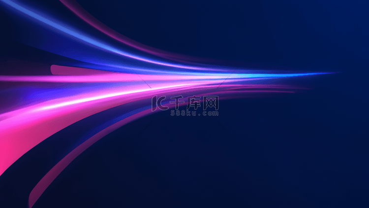 紫色流动运动霓虹抽象光弧光线
