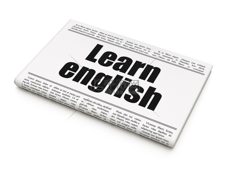 教育新闻概念：报纸标题学习英语