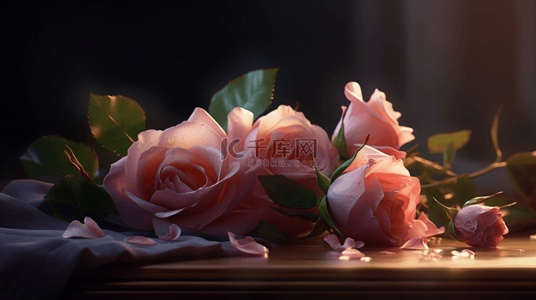 粉色情人节玫瑰花朵33