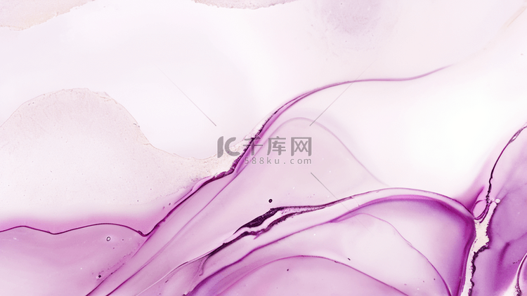 时尚大理石抽象流体紫金粉彩墨纹