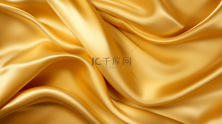 豪华光滑优雅的金色丝绸背景插图