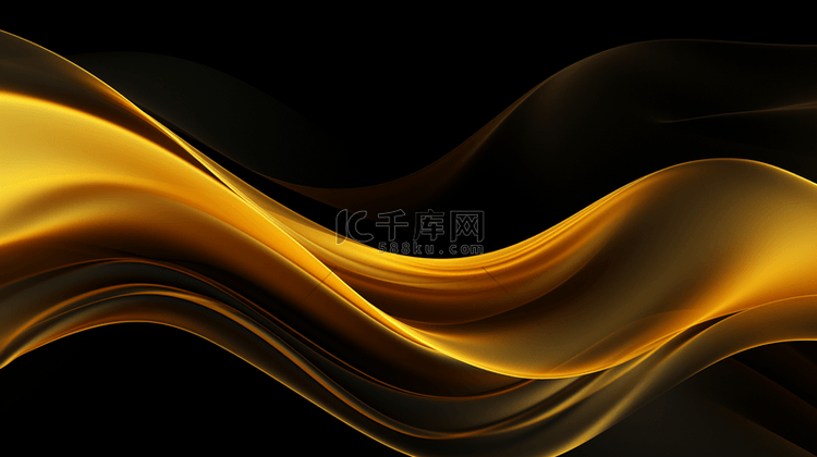 一个黑金色的背景，带有波浪图案