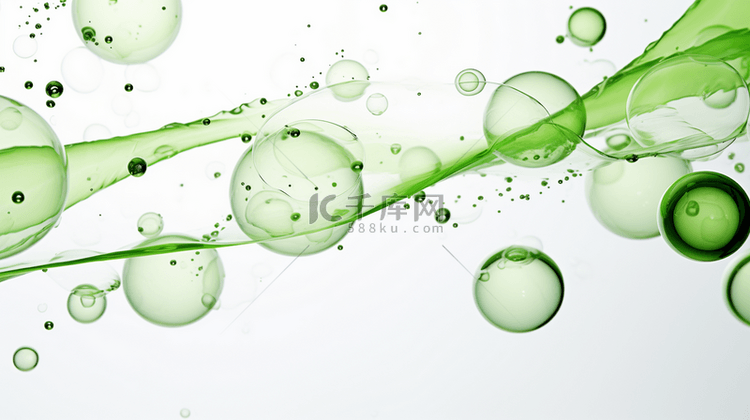 绿色生物分子胶体图片背景11