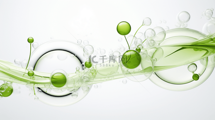 绿色生物分子胶体图片背景6