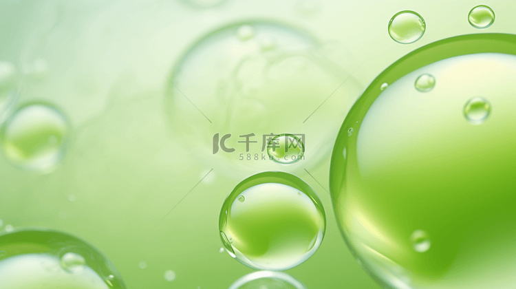 绿色质感液体水珠背景1