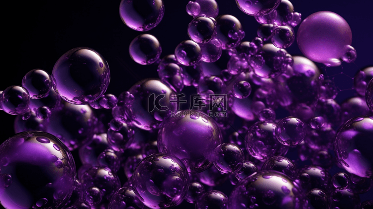 空气中漂浮着许多紫色的气泡2