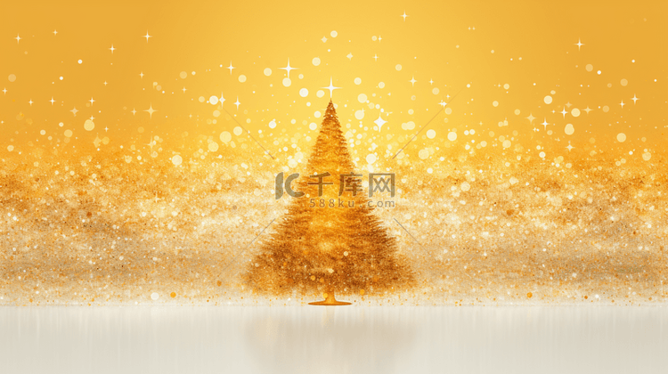 金色未来感梦幻圣诞树背景27