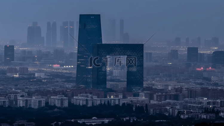 北京国贸的夜景剪影2