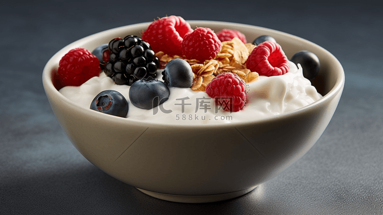 水果酸奶燕麦美食食物早餐减肥减