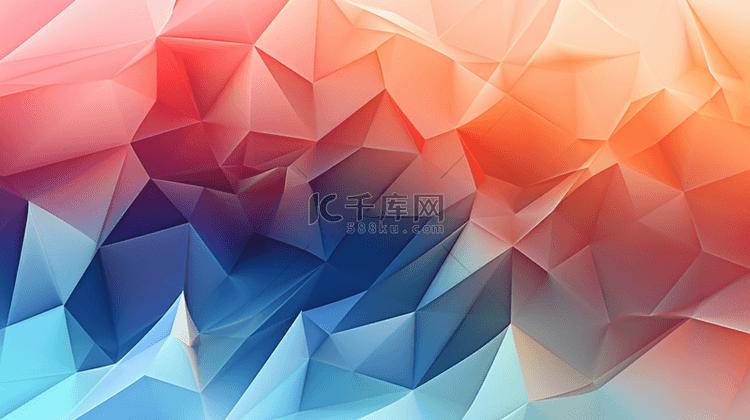 折纸几何矢量抽象设计