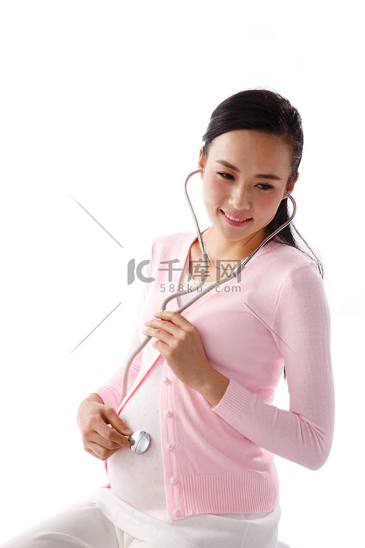 孕妇使用听诊器