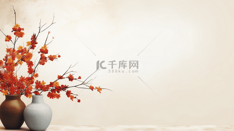 秋季自然枫叶简约纹理背景25