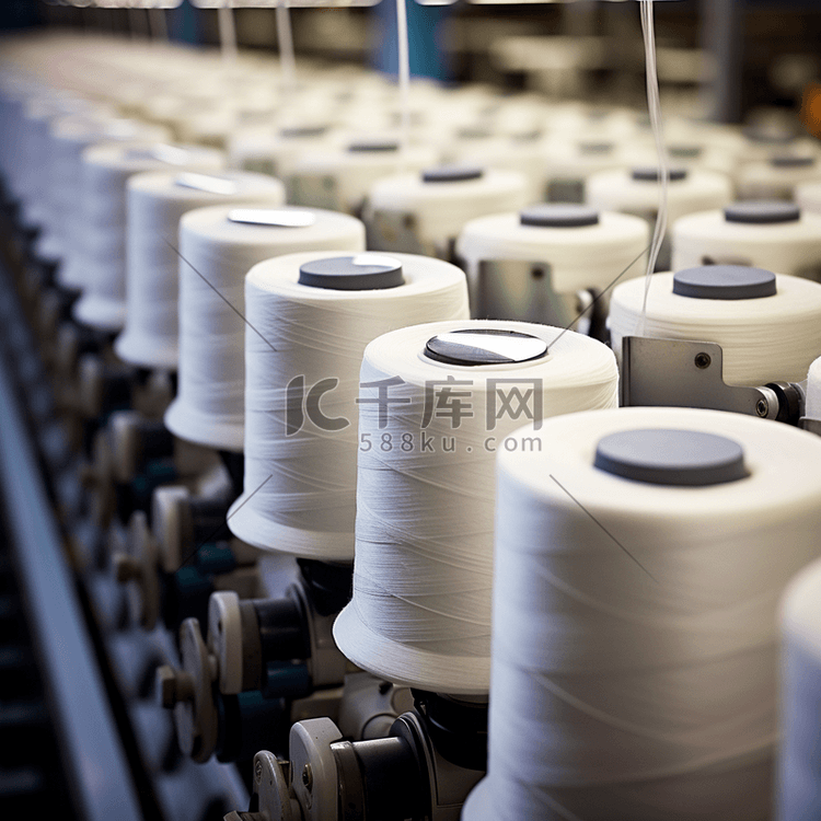 现代纺织工厂生产线纺织机3