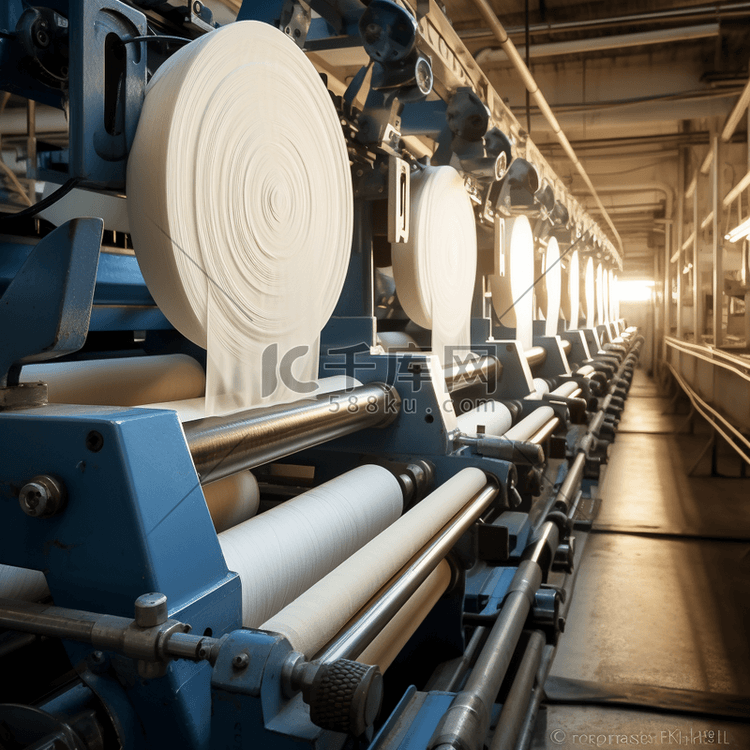 现代纺织工厂生产线纺织机19