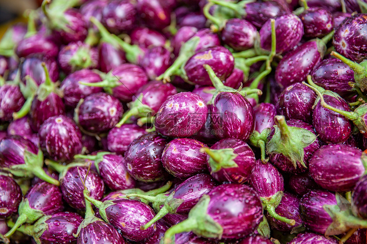 蔬菜站在亚洲与茄子