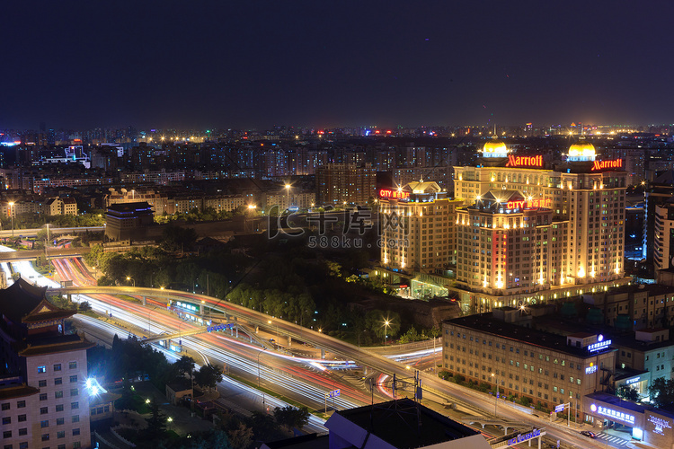 俯瞰北京夜景