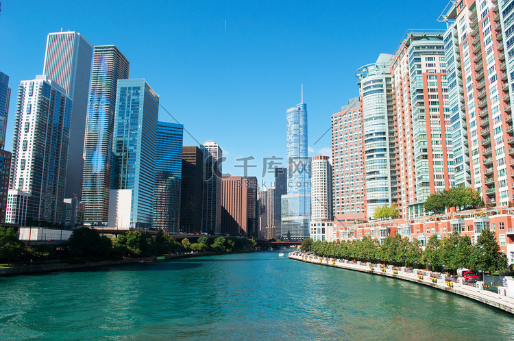 美国芝加哥: 芝加哥的全景天际