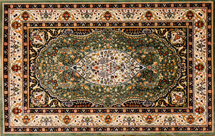 阿拉伯文地毯与花卉图案