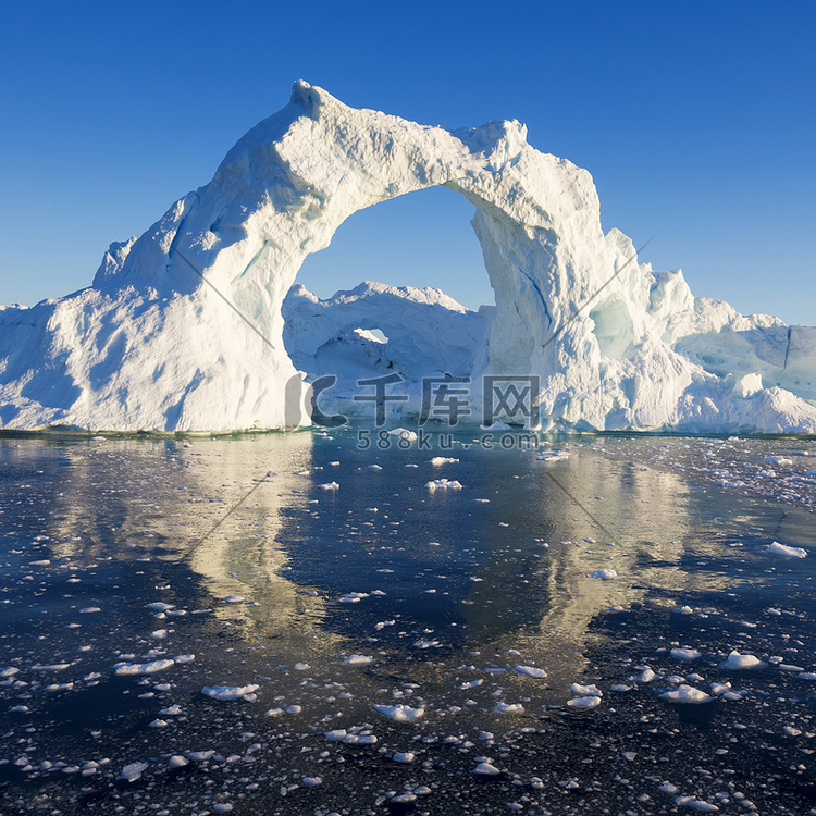 巨大的冰山，极地地区