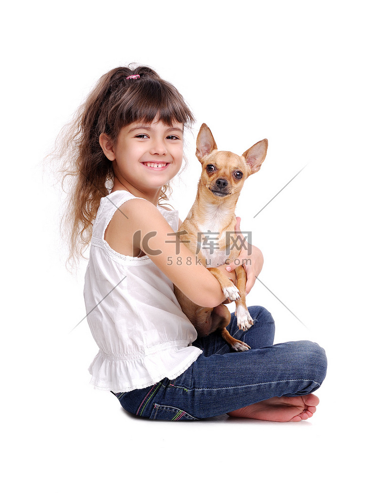 女孩和她的狗