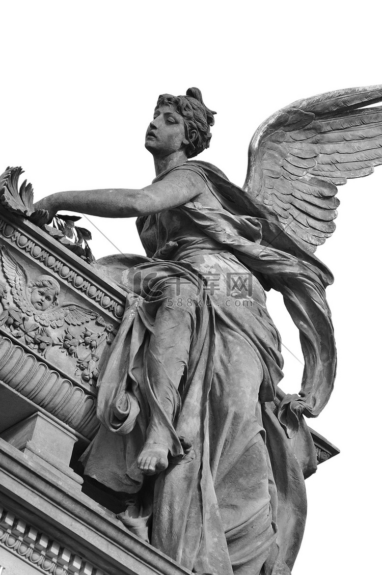 斯拉温公墓在维谢赫拉德，，天使