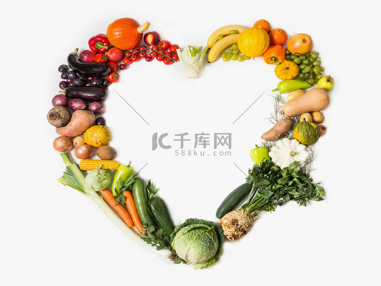 水果和蔬菜是心脏健康的。蔬菜和