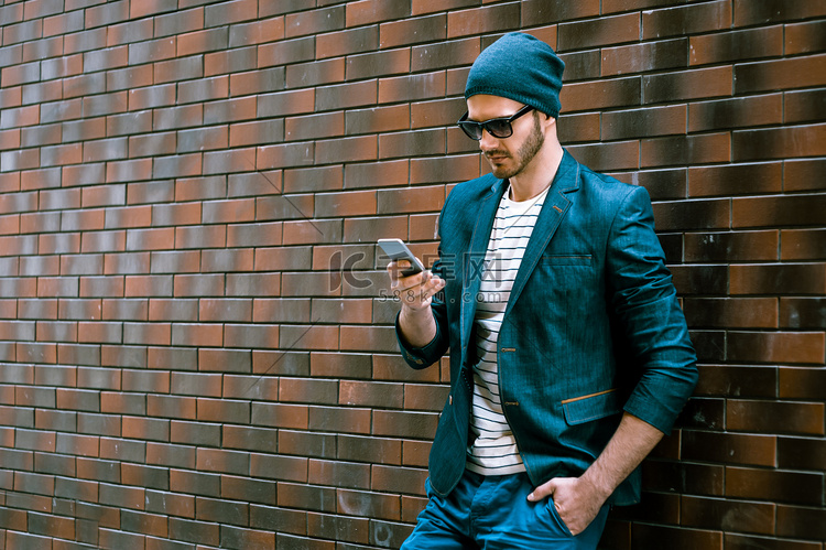 Concept for stylish young man outdoors