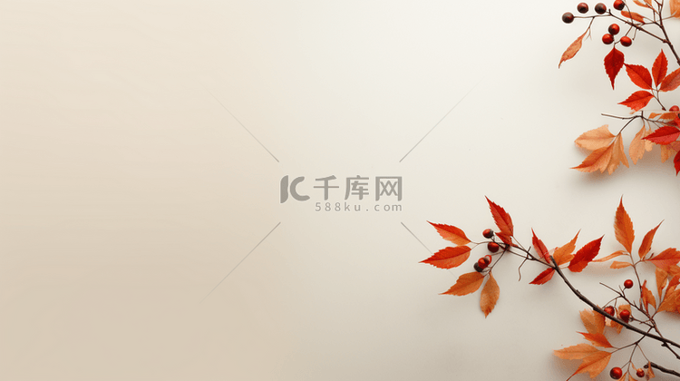 秋季枫叶简约质感纹理背景30