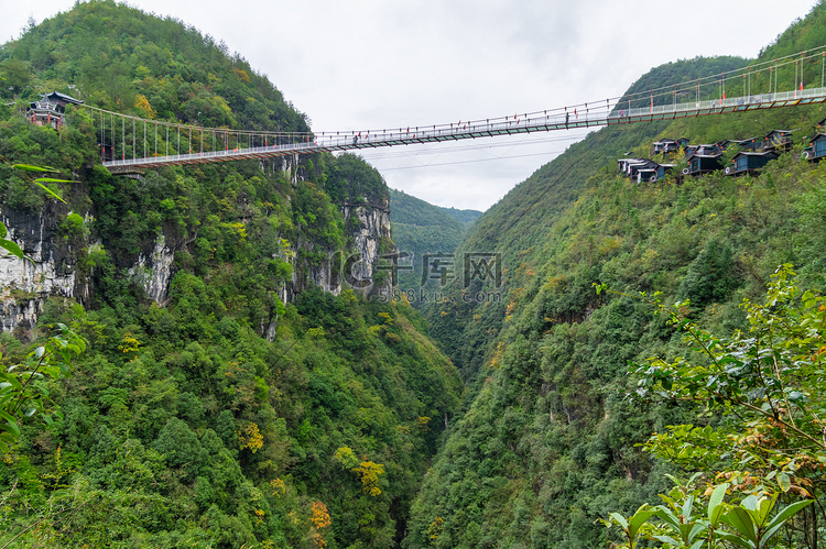 湖北省恩施地心谷风景区秋季风景