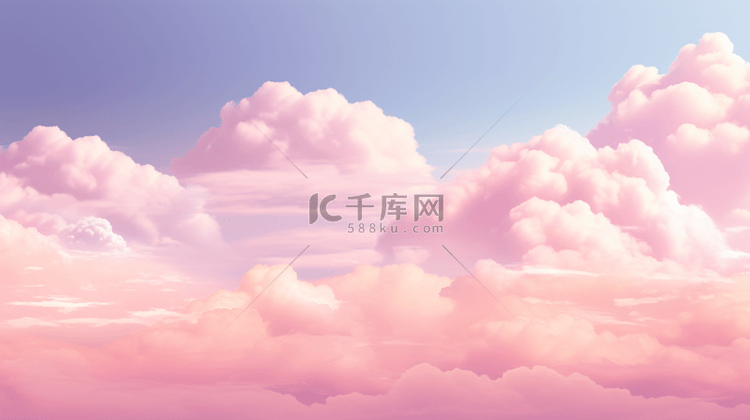 梦幻粉紫色平静的天空背景