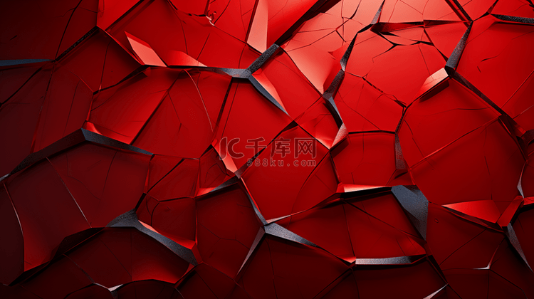 红色破碎玻璃纹理背景2