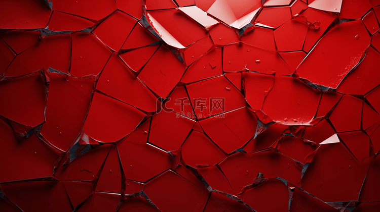 红色破碎玻璃纹理背景12