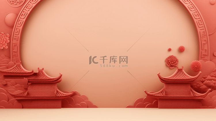 红色中国风春节喜庆简约纹理背景